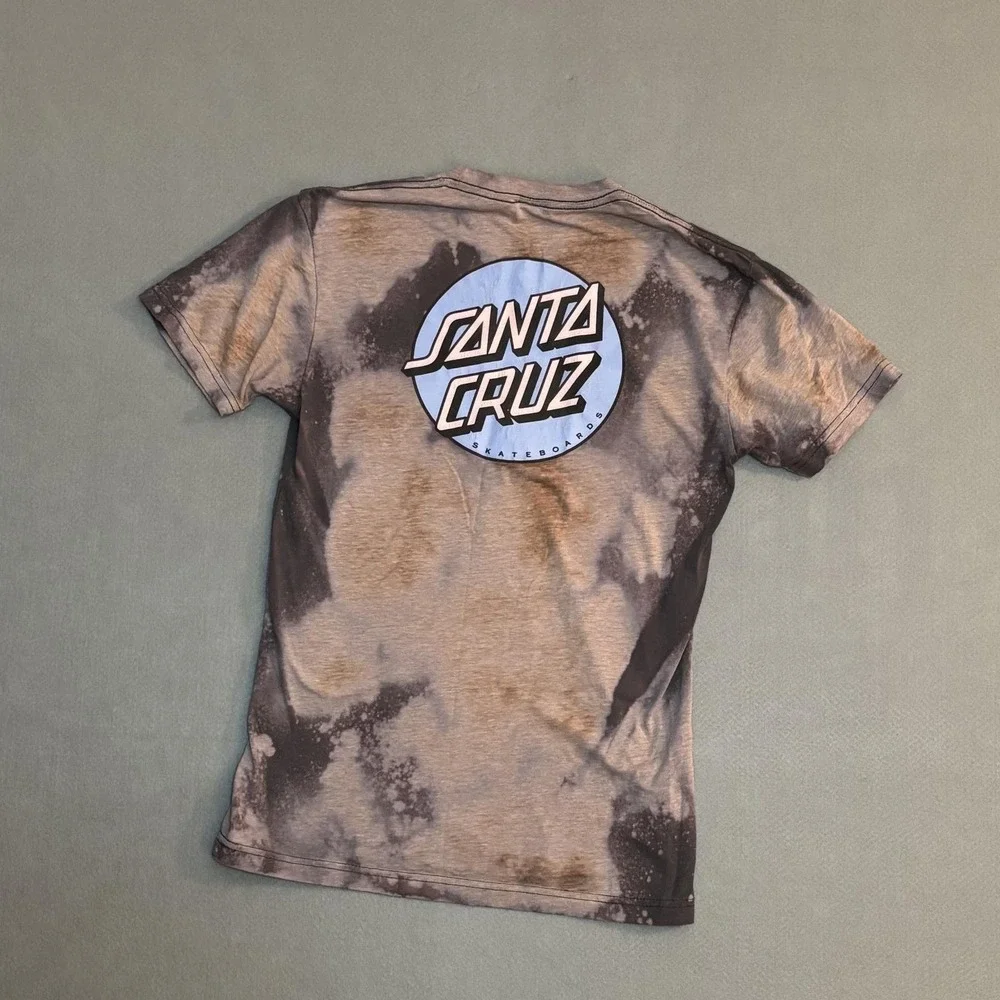 Santa Cruz Tie Dye Gray Brown Youth Large Tshirt